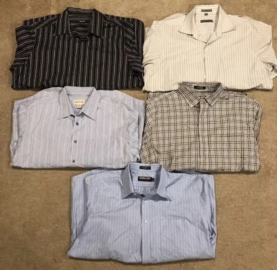 Lote Camisas de vestir de manga larga para hombre talla XL 100 % algodón algunas nuevas al por menor $170 Foto 1 de 4