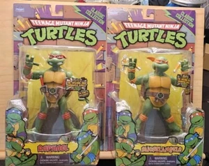 LOTTO 2 Figurine TMNT Teenage Mutant Ninja Turtles RAPHAEL MICHELANGELO Classic 2012 - Foto 1 di 6