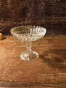 EAPG Jeannette Glass Co. Round Compote Windsor Clear - Picture 1 of 4