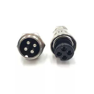 GX20 4pin Aviation Plug Metal Male + Female Panel Cable Connector, Bulkhead Plug - Picture 1 of 6