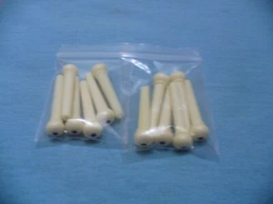 12 PCS CREAM BRIDGE END PINS STRING PEG FOR ACOUSTIC FOLK GUITAR PARTS USA ship - Imagen 1 de 4