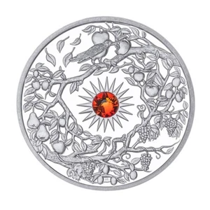 AUTUMN Crystal Four Seasons 2 Oz Silver Coin 5$ Niue 2017 - Picture 1 of 5
