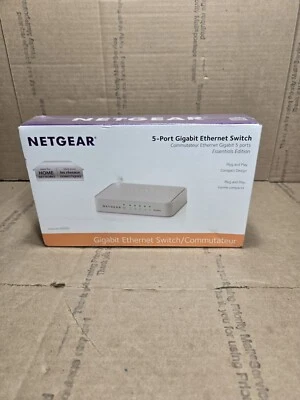 NETGEAR Unmanaged 5-Port Gigabit Ethernet Switch GS205 For Home Networks -NIB - Image 1 of 2