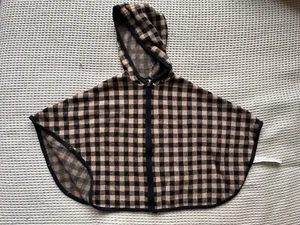 ZARA Bebé Prendas de Punto Pancho Niña Cuadros Marrón/Negro Talla 3/4 años - Imagen 1 de 5
