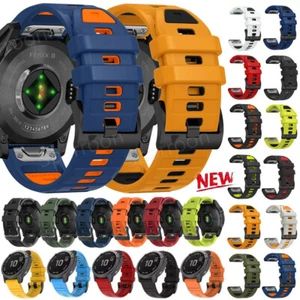 QuickFit Silicone Strap Band for Garmin Fenix 8 E 6 6X Pro 7 7X Solar 5 5X Plus - Picture 1 of 155