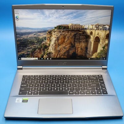 微星 WF65 10TH 15.6 英寸 i7-10750H 16GB RAM 512GB 固态硬盘 NVIDIA Quadro P620 PC 笔记本电脑 — 第 1/4 张图片