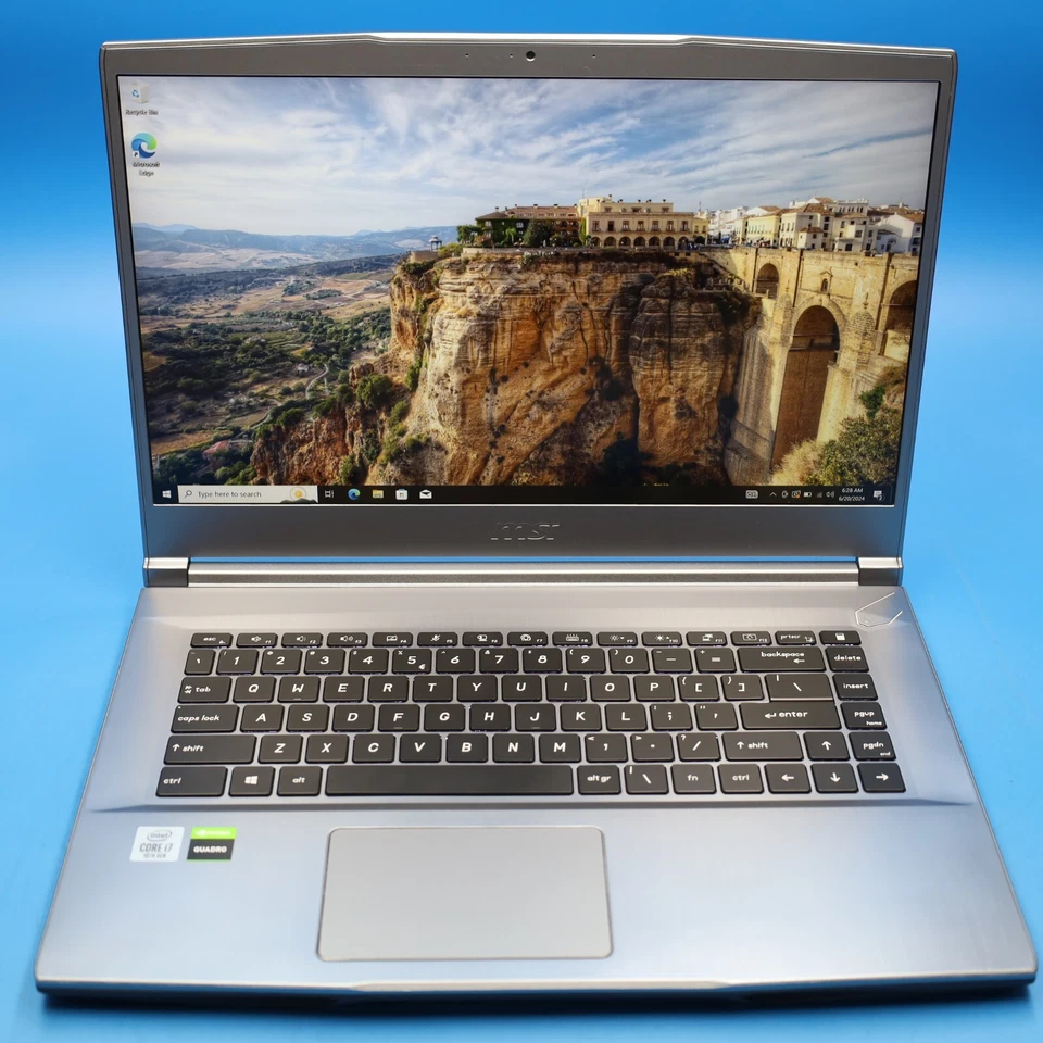 PC Portátil MSI WF65 10TH 15.6" i7-10750H 16GB RAM 512GB SSD NVIDIA Quadro P620 Foto 1 de 4