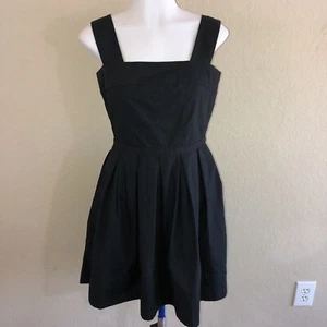 NUEVO NUEVO CON ETIQUETAS GAP Negro Calce Acampanado Patinador Verano Corto Mini Vestido Bolsillos Cuello Cuadrado 0 - Imagen 1 de 7