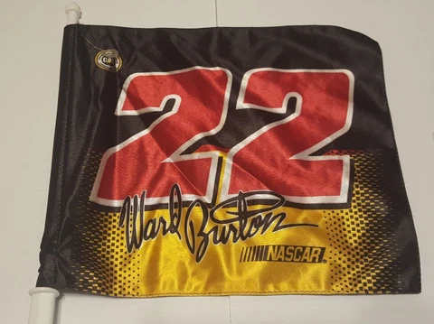 NASCAR WARD BURTON #22 CAT RACING Car Flag window Cover