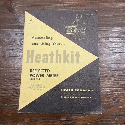 Medidor de potencia reflejado Heathkit AM-2 montaje y uso manual 595-176 Foto 1 de 2
