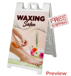 SideWalk Sign & 2 Plastic Sign Panels 24''x36'' Custom Printed Your Text & Logos - Picture 1 of 21