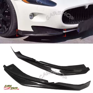 For Maserati GranTurismo Coupe 2008-2014 Carbon Fiber Front Bumper Splitter Lip - Picture 1 of 8
