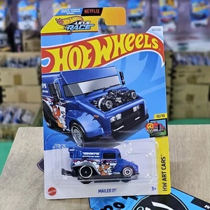 HOT WHEELS MAILED IT LET'S RACE NETFLIX 2024 Series HW ART CARS BLUE HWPS