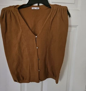 Dex Clothing copper brown sleeveless muscle knit top Size Medium NWT (44) - Picture 1 of 8