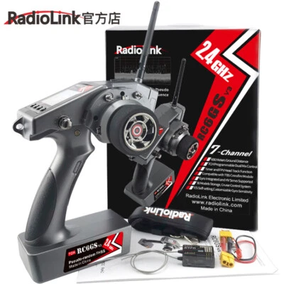 RadioLink RC6GS V3 2.4G 7CH Radio Transmitte R7FG Receiver Gyro RC Car Boat - Image 1 of 4