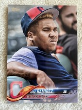2018 TOPPS Jose Ramirez ( CLEVELAND INDIANS ) IMAGE PHOTO VARIATION SP Card #418