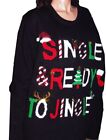 Womens SINGLE Santa JINGLE BELLS UGLY Christmas Sweater Party Plus Size 3X NEW