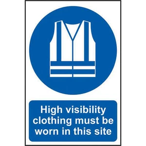 Scan High Visibility Jackets Must Be Worn In This Site PVC Sign 200mm 300mm Stan - Picture 1 of 1