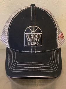 Windor Supply & Mfg Truckermütze Kappe verstellbar Druckknopflasche Netz schwarz & grau - Bild 1 von 9