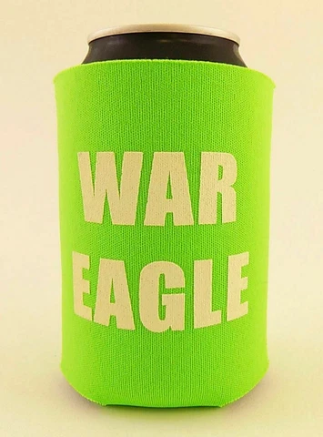 Auburn Tigers NCAA *WAR EAGLE* GREEN *Set of 6* Can Koozie Auburn University Cover