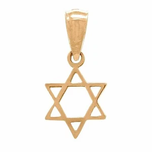 14k Rose Gold Jewish Star of David Charm Pendant 0.5 gram - Picture 1 of 6