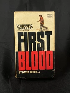 FIRST BLOOD 1/1 First Edition First Printing PB DAVID MORRELL COLLECTABLE - Picture 1 of 7