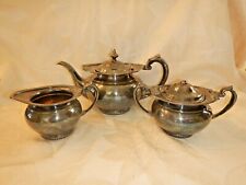 3 pc antique tea set teapot creamer sugar silverplate Community Georgian Oneida
