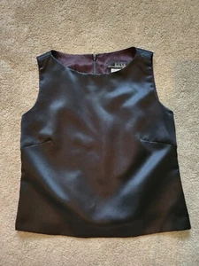 nicole miller collection maternity black satin top a pea in the pod size S - Picture 1 of 6