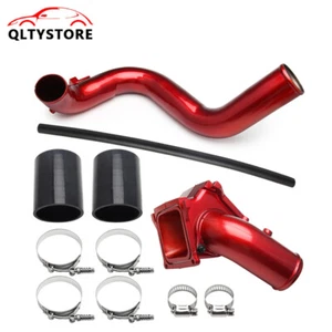Intercooler Y-Bridge Kit Cold Air Intake For Chevrolet 2006-2010 GM 6.6L Red - Picture 1 of 11