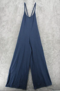 Fabletics Jumpsuit Womens Medium Cloud Jersey Wide Leg Athleisure Pockets Navy - Picture 1 of 10