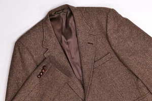 Chaqueta Blazer Para Hombre De Colección Imperial Haggar Marrón Espiga Tweed (42" PECHO) - Imagen 1 de 13