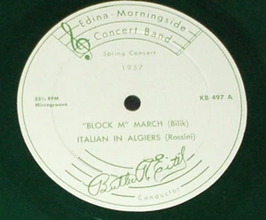 1957 EDINA MORNINGSIDE HIGH SCHOOL CONCERT JAZZ BAND 10" LP RARE GREEN WAX  - Picture 1 of 1