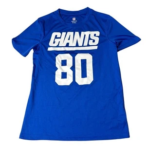 New York Giants Tee Youth M 10-12 Blue Victor Cruz #80 Short Sleeve NFL Football - Picture 1 of 10