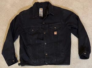 Chaqueta de trabajo de lona forrada Sherpa negra de colección Carhartt talla XL alta XLT J233 NEGRA - Imagen 1 de 7