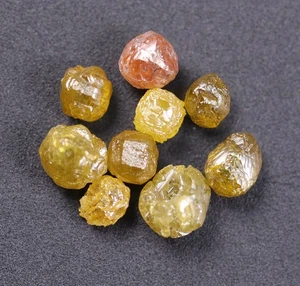 Lote de diamantes naturales sin cortar de 0,65 quilates diamantes sueltos en bruto amarillo para joyería personalizada - Imagen 1 de 8