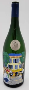 Cheeky Parisian "Café Chez Fanny" X Large Empty Wine Bottle Décor C 1960's - Picture 1 of 7