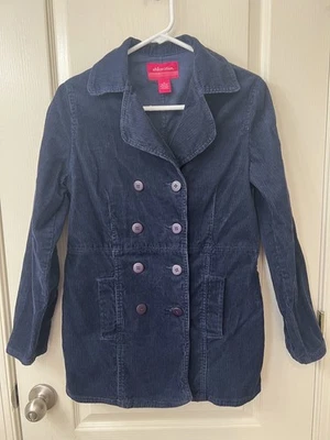 xhilaration Ladies Corduroy Jacket Navy Medium 100% Cotton Double Breasted  - Изображение 1 из 4