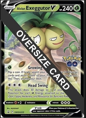Alolan Exeggutor V SWSH225 - Jumbo Card - NM - Image 1 of 2