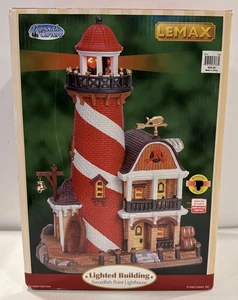 Lemax 65387 Lighted Building Swordfish Point Lighthouse Plymouth Corners 2006 - Picture 1 of 6