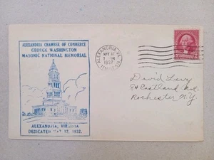 US 1932 Alexandria National Memorial Cover , Virginia - Picture 1 of 2