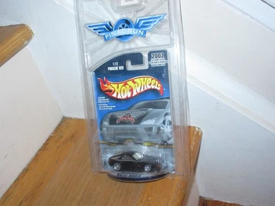 2002 Hot Wheels Final Run 1/12 PORSCHE 928 Black w/Real Riders Chrome 5 Spokes - Image 1 of 2