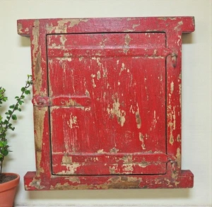 Antique Wooden Wall Décor Small Window Original Old Hand Crafted New Painted - Picture 1 of 6