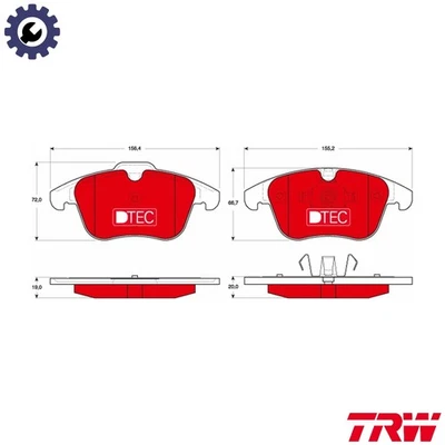 JUEGO PASTILLAS FRENO DISCO FRENO GDB1683DTE PARA FORD AUSTRALIA LAND ROVER LR2/SUV 2.3L Foto 1 de 4