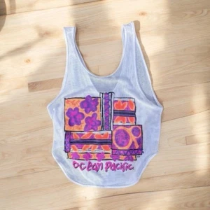 VTG 90’s Ocean Pacific OP Shirt One Size Mesh Tank Surf Beach Swim Coastal - Picture 1 of 9