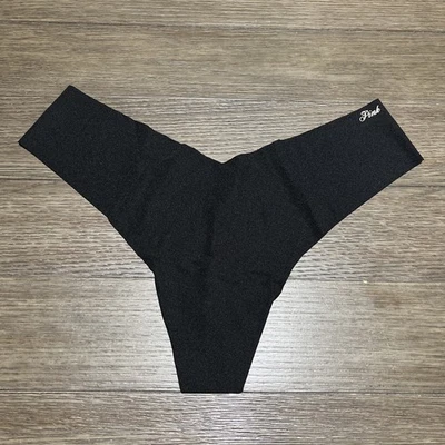 Nuevo con etiquetas Victoria's Secret ROSA Pierna Alta Sin Costuras No Show Tanga Panty Negro XX-Grande Foto 1 de 4