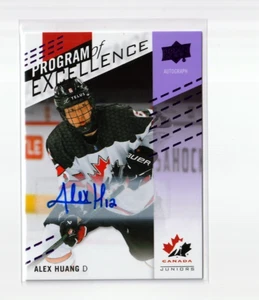 ALEX HUANG '25 Upper Deck Team Canada "POE" AUTOGRAPH insert card #141 - Picture 1 of 1