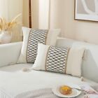 18*18/12*20 Inch Woven Pillowcase Canvas Tassel Hold Pillow Cases  Living Room
