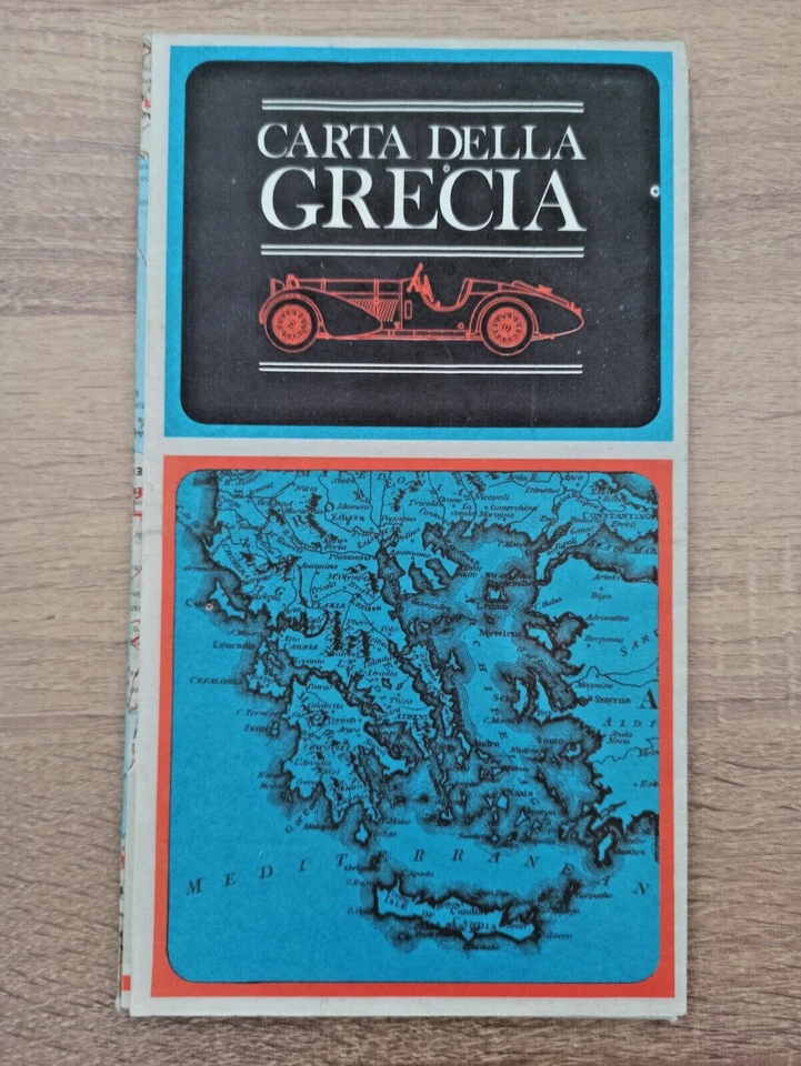 Vintage 1972 map of Greece Carta della Grecia, mint condition - Image 1 of 4