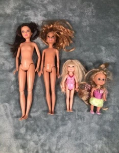 Lot Barbie Skipper Stacy Chelsea ZURU Funville Sparkle Girlz 4 Dolls - Picture 1 of 9