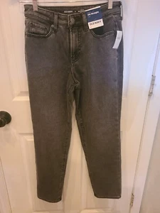 Women's Old Navy Jeans Size 2 Gray High Rise OG Straight Cozy Lined - Picture 1 of 4